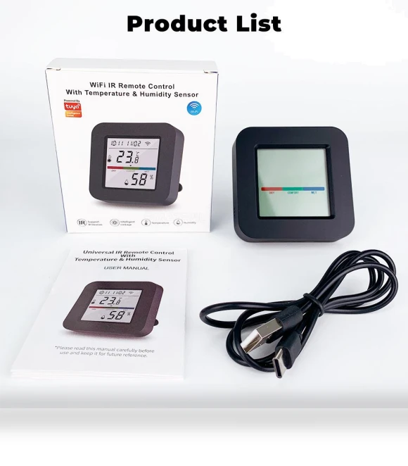 Smart WiFi Temperature and Humidity Sensor with Universal IR Remote Control — Smart Home Hubs & Controllers, Super Dream Home