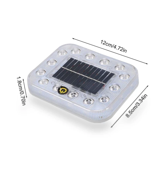 Solar Warning Light with Touch Control — Vehicle Safety Signals, Rustic Elegance House