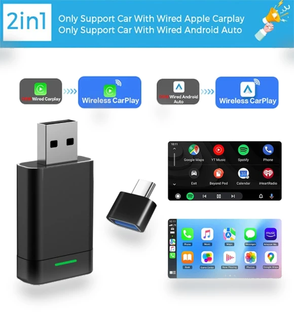 Wireless CarPlay Android Auto Adapter — Car Accessories & Gadgets, Vinde Home