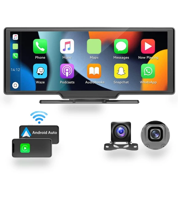 Wireless Carplay Android Auto Dash Cam — Rearview Safety Systems, Chic Home