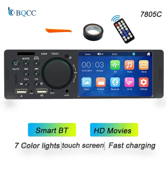 1 Din 4.1-inch Touch Screen Car Radio — Car Installation Essentials, Auto Launcher