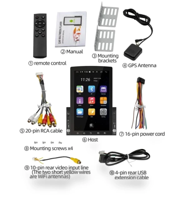 10.1-inch 2Din Universal Android Radio with Tesla-style Vertical Touchscreen — Stereo Receivers, Auto Accessories Home