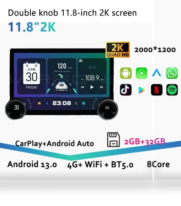 11.8-inch Android Car Radio — Stereo Receivers, Auto Launcher