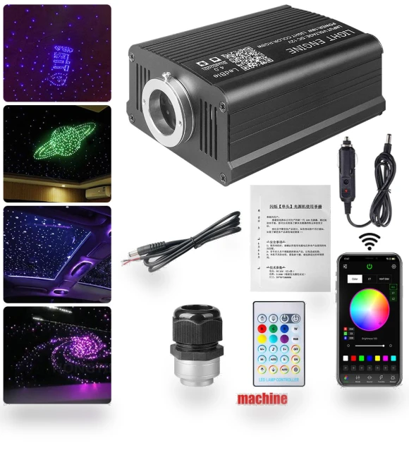 16W Flickering RGBW Fiber Optic Star Ceiling Light Kit — Fiber Optics, Auto Accessories Home