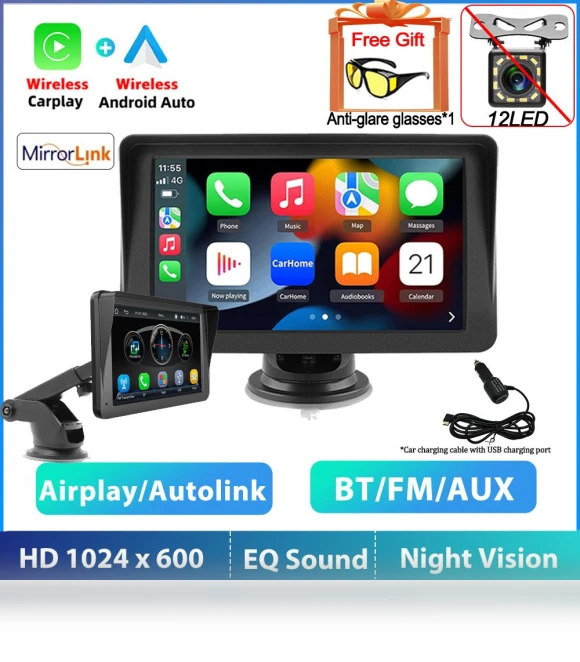 7-inch Portable Touchscreen Car Radio Receiver — Stereo Receivers, Auto Accessories Home
