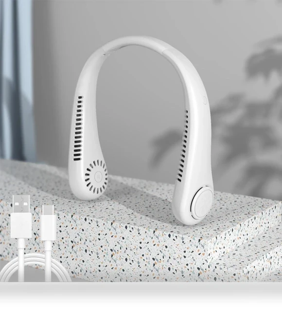 Portable Neck Hanging Fan with USB Charging — Portable Cooling Solutions, Auto Launcher