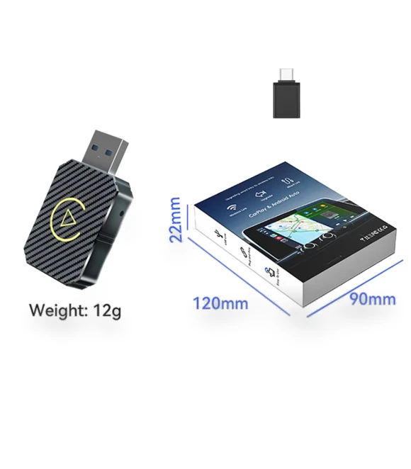 Wireless CarPlay Android Auto Adapter — Stereo Receivers, Auto Launcher