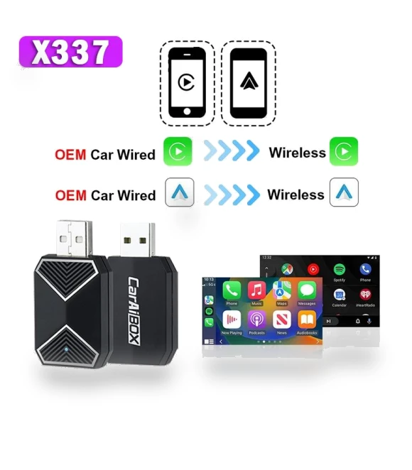 Wireless Mini Box 2-in-1 CarPlay Android Auto Adapter — Phone Accessories, Auto Accessories Home