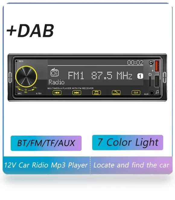 1 Din MP3 Car Player with DAB Digital Radio — Stereo Receivers, Simplistic Living Home