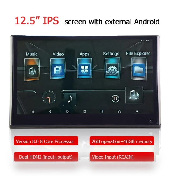 13.3-inch IPS Touchscreen Android 9.0 Car Headrest Player — Stereo Receivers, JOHO