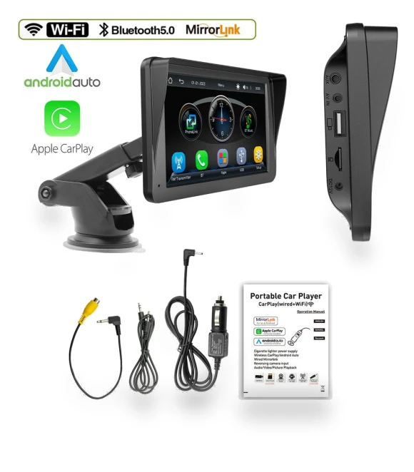 7-inch Portable Touch Screen Wireless Car Multimedia Video Player — Stereo Receivers, Auto Accessories Home