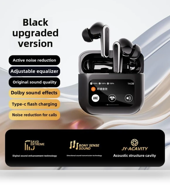 Bluetooth Earbuds with ANC — In-Ear Headphones, QUEED