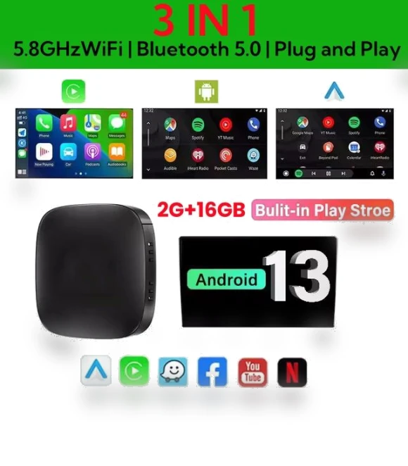 Car AI Box Wireless Adapter — Car Installation Essentials, Auto Accessories Home