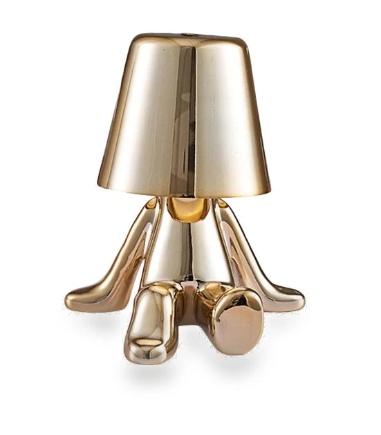 Golden Statue Desk Lamp with USB Charging — Study & Desk Lighting, Outdeer