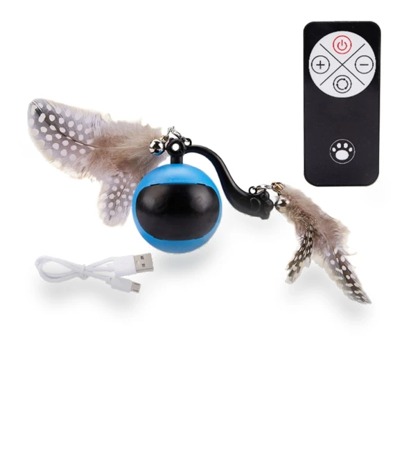 Interactive Cat Ball with Feather Tails and Sound — Cat Playthings, World Auto Parts