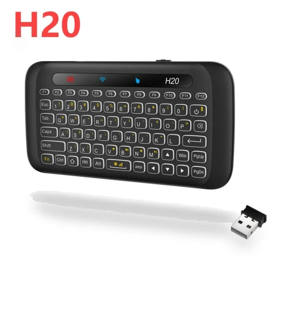 Mini 2.4Ghz Wireless Keyboard with Backlight Touchpad Air Mouse IR Tilt Remote Control — Keyboards, Super Star Mall