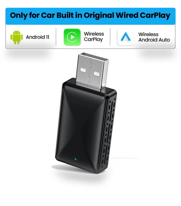 Mini 2-in-1 Wired Wireless Universal USB CarPlay Android Auto Adapter — Phone Accessories, Auto Accessories Home