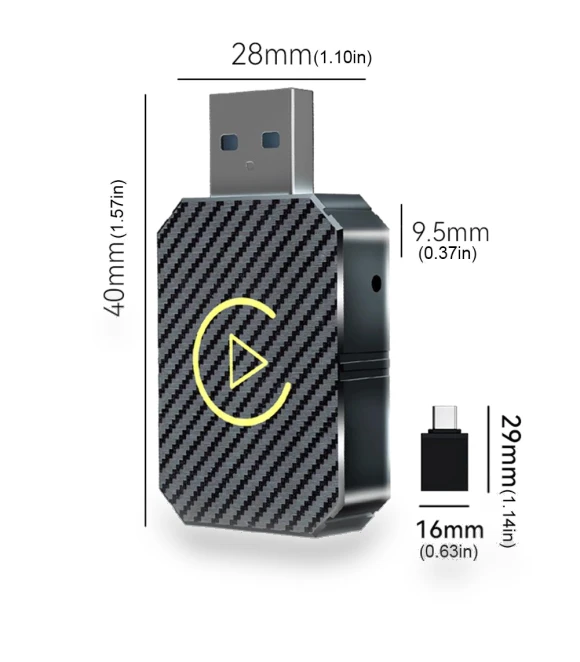 Wireless Adapter Carplay Android Auto 2 in 1 Mini Smart Dongle — Phone Accessories, GYROBALL