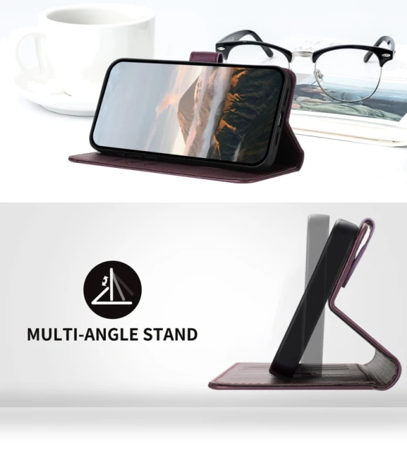 Triangle Pattern Buckle Clasp Leather Phone Case for Honor 200 Smart 5G — Phone Accessories, Honor