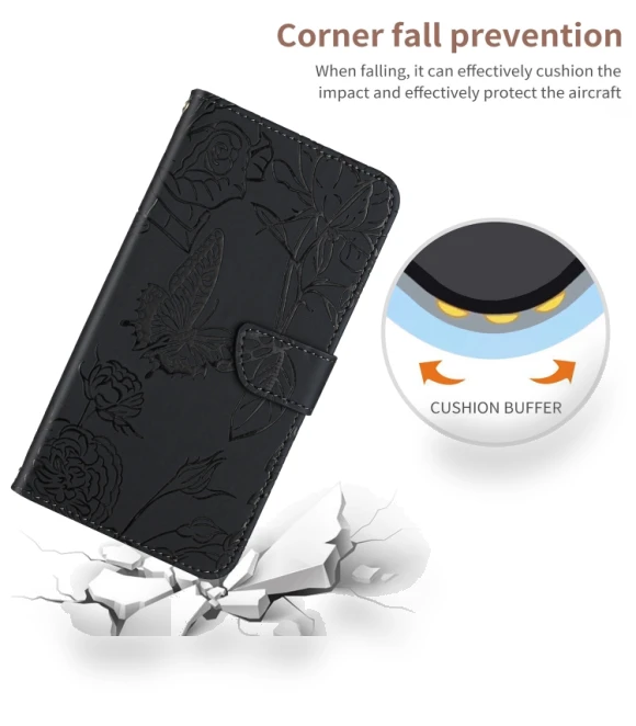 Skin Feel Butterfly Embossed Flip Leather Phone Case — Basic Cases, Honor