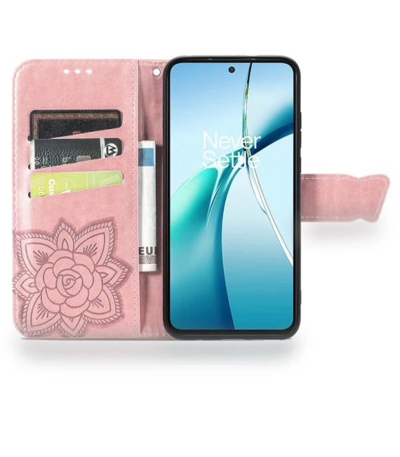 Butterfly Love Flower Embossed Leather Phone Case — Basic Cases, Honor