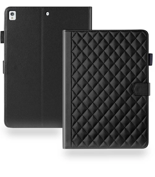 Rhombus Lattice Leather Smart Tablet Case for iPad 10.2/10.5 — Keyboard Cases