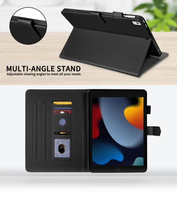 Rhombus Lattice Leather Smart Tablet Case for iPad 10.2/10.5 — Keyboard Cases
