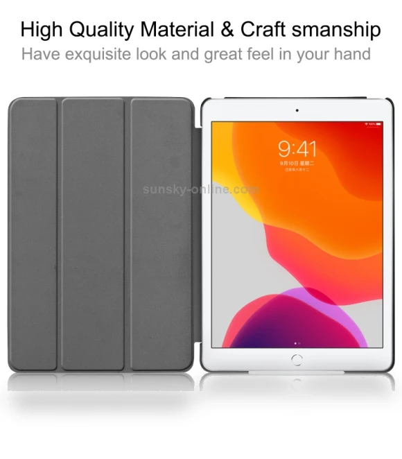 Custer Texture Horizontal Flip Smart PU Leather Case for iPad 10.2 — Keyboard Cases