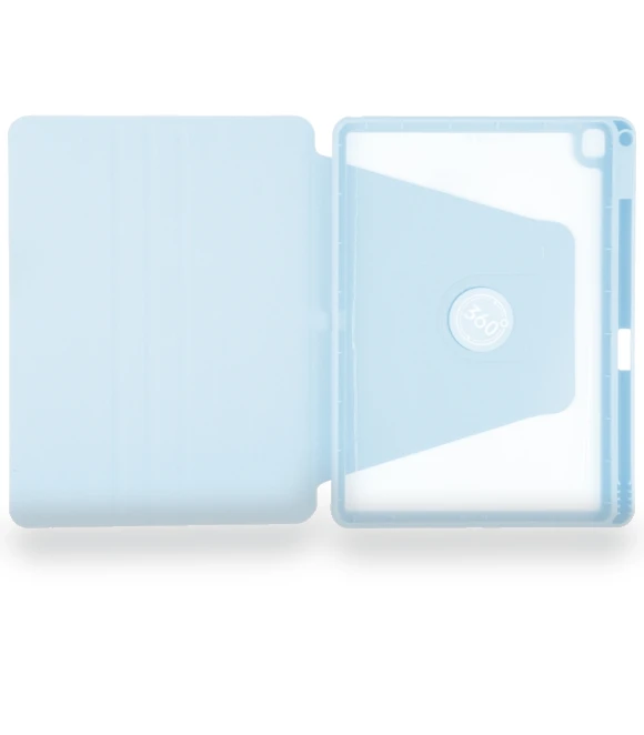 Acrylic TPU 3-folding Rotating Smart Tablet Leather Case for iPad 10.2 — Keyboard Cases, GEBEI