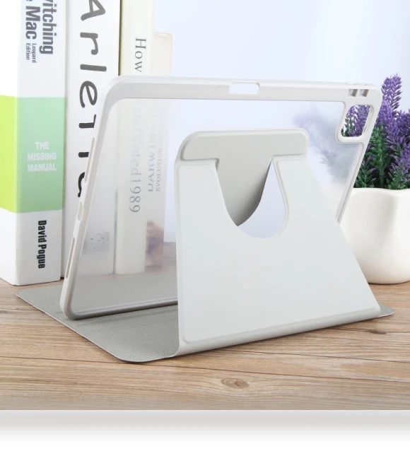 Acrylic TPU 3-folding Rotating Smart Tablet Leather Case for iPad 10th Gen 10.9 2022 — Protective Cases, GEBEI