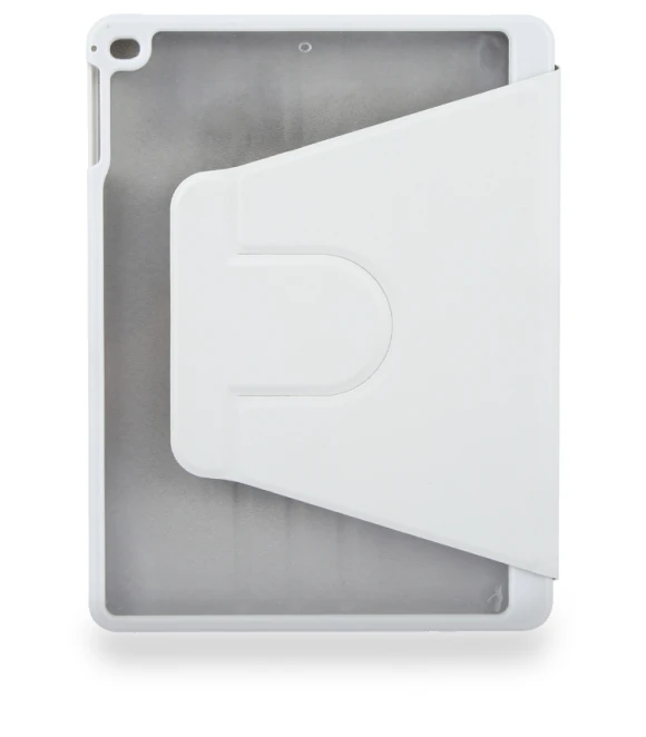 Acrylic TPU 3-folding Rotating Smart Tablet Leather Case with Pen Slot — Keyboard Cases, GEBEI