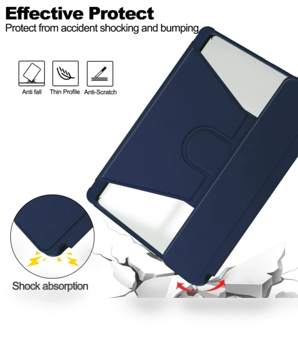 Transparent Rotation Smart Leather Tablet Case with Keyboard for iPad Air 13 2024 — Keyboard Cases