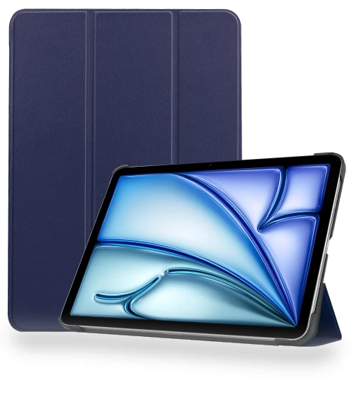 3-Fold Holder Smart Leather Tablet Case for iPad Air 13 2024 — Protective Cases, Custer