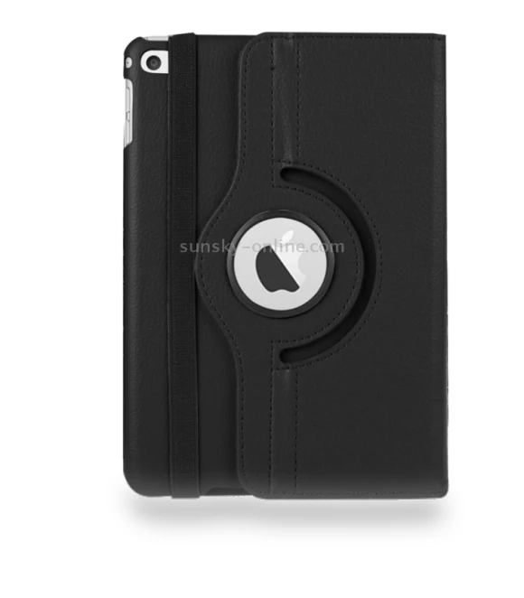 360 Degree Rotating Smart Leather Case with Holder for iPad mini 4 / mini 5 — Protective Cases, Litchi Texture