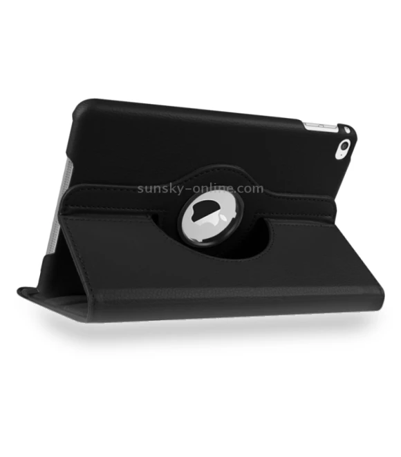 360 Degree Rotating Smart Leather Case with Holder for iPad mini 4 / mini 5 — Protective Cases, Litchi Texture