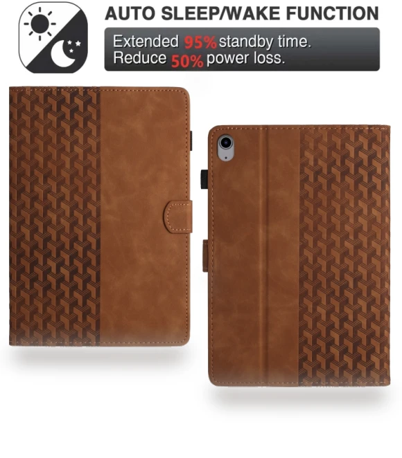 Building Blocks Embossed Leather Smart Tablet Case for iPad mini 6 / mini 2024 — Keyboard Cases