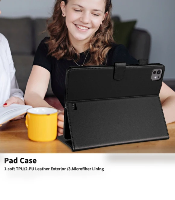 Rhombus Lattice Leather Smart Tablet Case for iPad Pro 11 2024 — Keyboard Cases