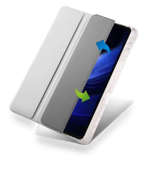 3-fold Clear TPU Smart Leather Tablet Case for iPad Pro 11 2024 with Pen Slot — Cases