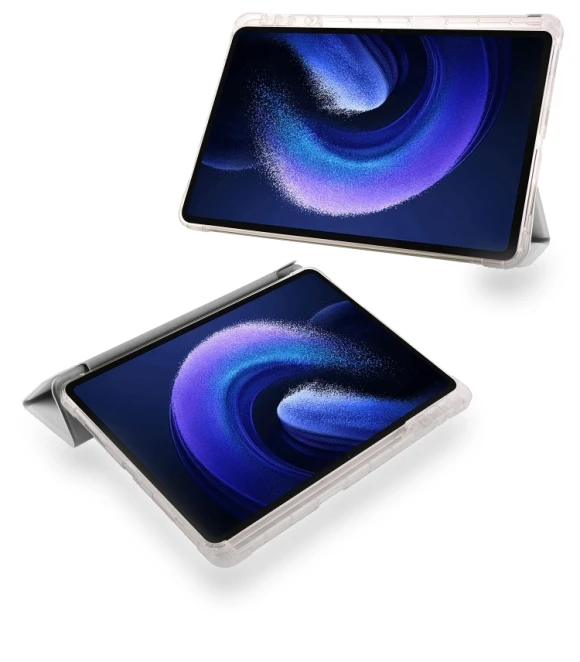 3-fold Clear TPU Smart Leather Tablet Case for iPad Pro 11 2024 with Pen Slot — Cases