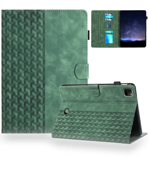 Building Blocks Embossed Leather Smart Tablet Case for iPad Pro 11 2024 — Keyboard Cases