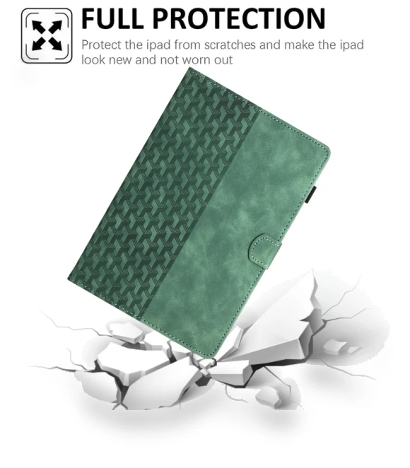 Building Blocks Embossed Leather Smart Tablet Case for iPad Pro 11 2024 — Keyboard Cases