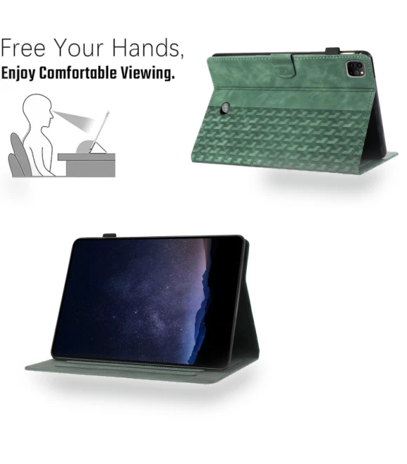 Building Blocks Embossed Leather Smart Tablet Case for iPad Pro 11 2024 — Keyboard Cases