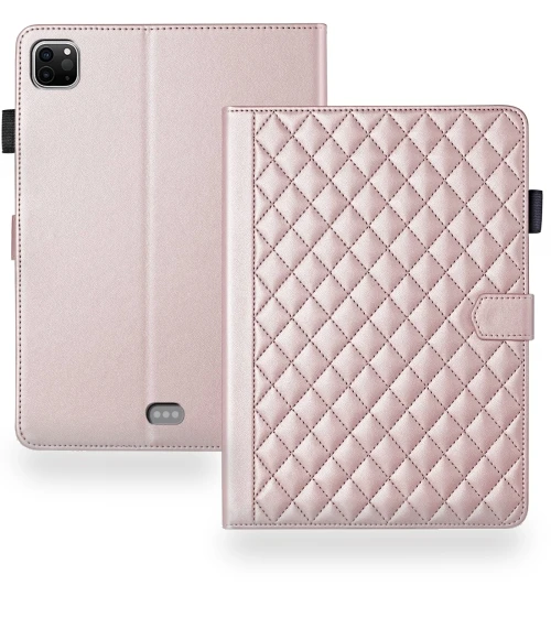 Rhombus Lattice Leather Smart Tablet Case for iPad Pro 12.9 — Keyboard Cases