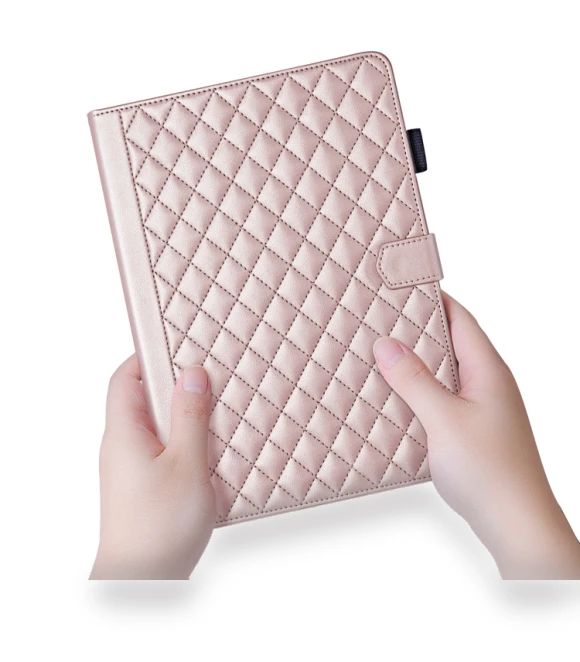 Rhombus Lattice Leather Smart Tablet Case for iPad Pro 12.9 — Keyboard Cases