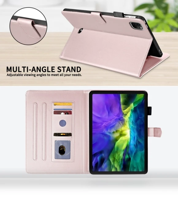 Rhombus Lattice Leather Smart Tablet Case for iPad Pro 12.9 — Keyboard Cases