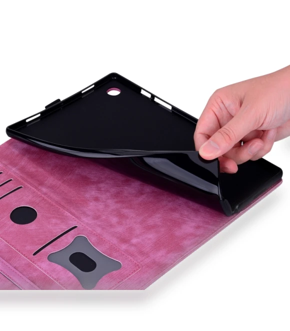 Cartoon Sakura Cat Embossed Smart Leather Tablet Case for iPad Pro 13 2024 — Keyboard Cases