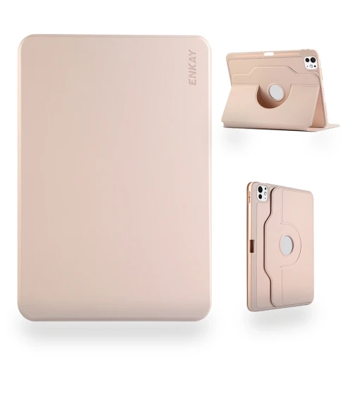 360 Rotation TPU Leather Smart Tablet Case for iPad Pro 13 2024 — Keyboard Cases, ENKAY