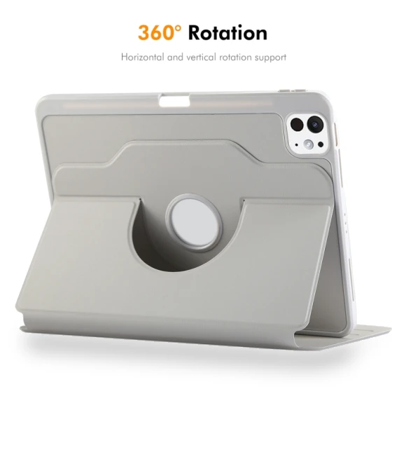 360 Rotation TPU Leather Smart Tablet Case for iPad Pro 13 2024 — Keyboard Cases, ENKAY