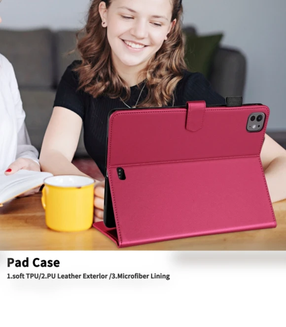 Rhombus Lattice Leather Smart Tablet Case for iPad Pro 13 2024 — Keyboard Cases
