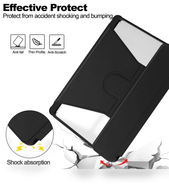 Transparent Rotation Smart Leather Tablet Case with Keyboard for iPad Pro 13 2024 — Keyboard Cases